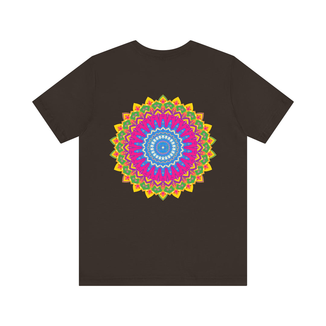 Vibrant Mandala T-Shirt featuring a beautiful and intricate design, perfect for expressing spiritual peace and tranquility