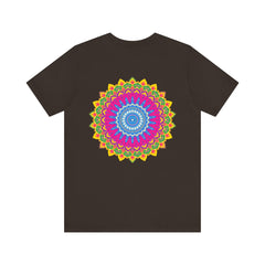 Vibrant Mandala T-Shirt featuring a beautiful and intricate design, perfect for expressing spiritual peace and tranquility