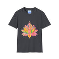 Lotus Mandala Unisex T-Shirt featuring a hand-drawn unique design by Blululi, perfect for both men and women to wear and showcase their individual style and personality