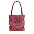 Colorful Mandala Tote Bag – Boho Psychedelic All-Over Print