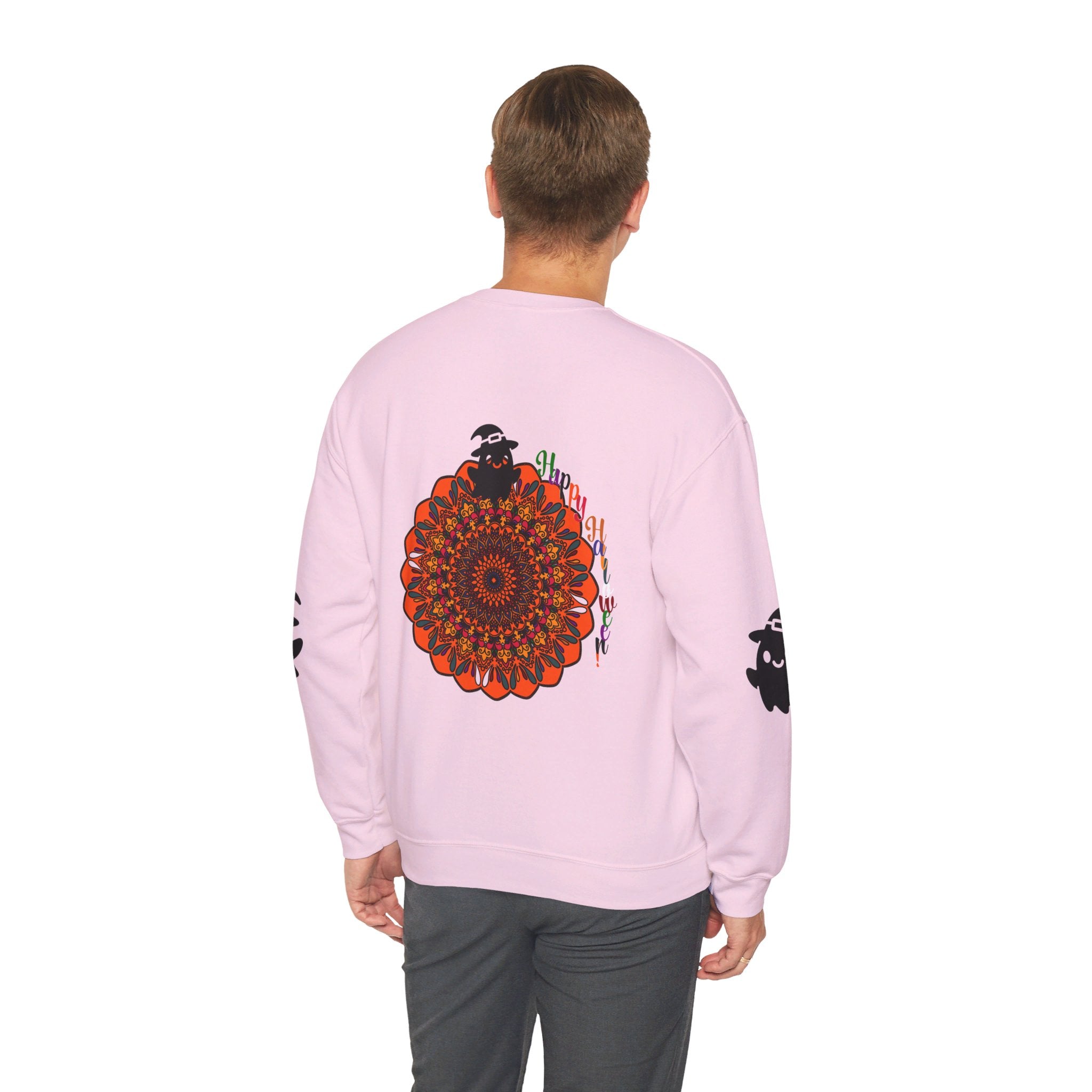 Unisex Heavy Blend™ Crewneck Sweatshirt with Cute Ghosts - Perfect for Halloween