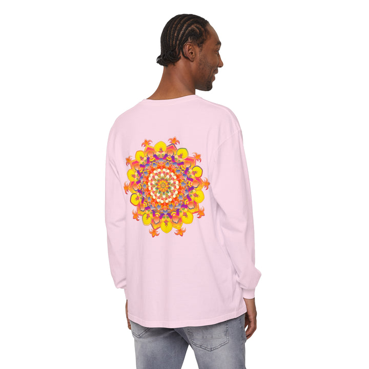 Colorful and intricate mandala design long sleeve t-shirt for men and women