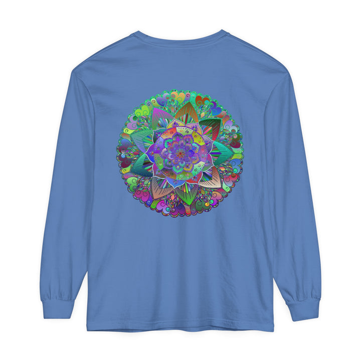 Colorful and intricate mandala design long sleeve t-shirt for both men and women