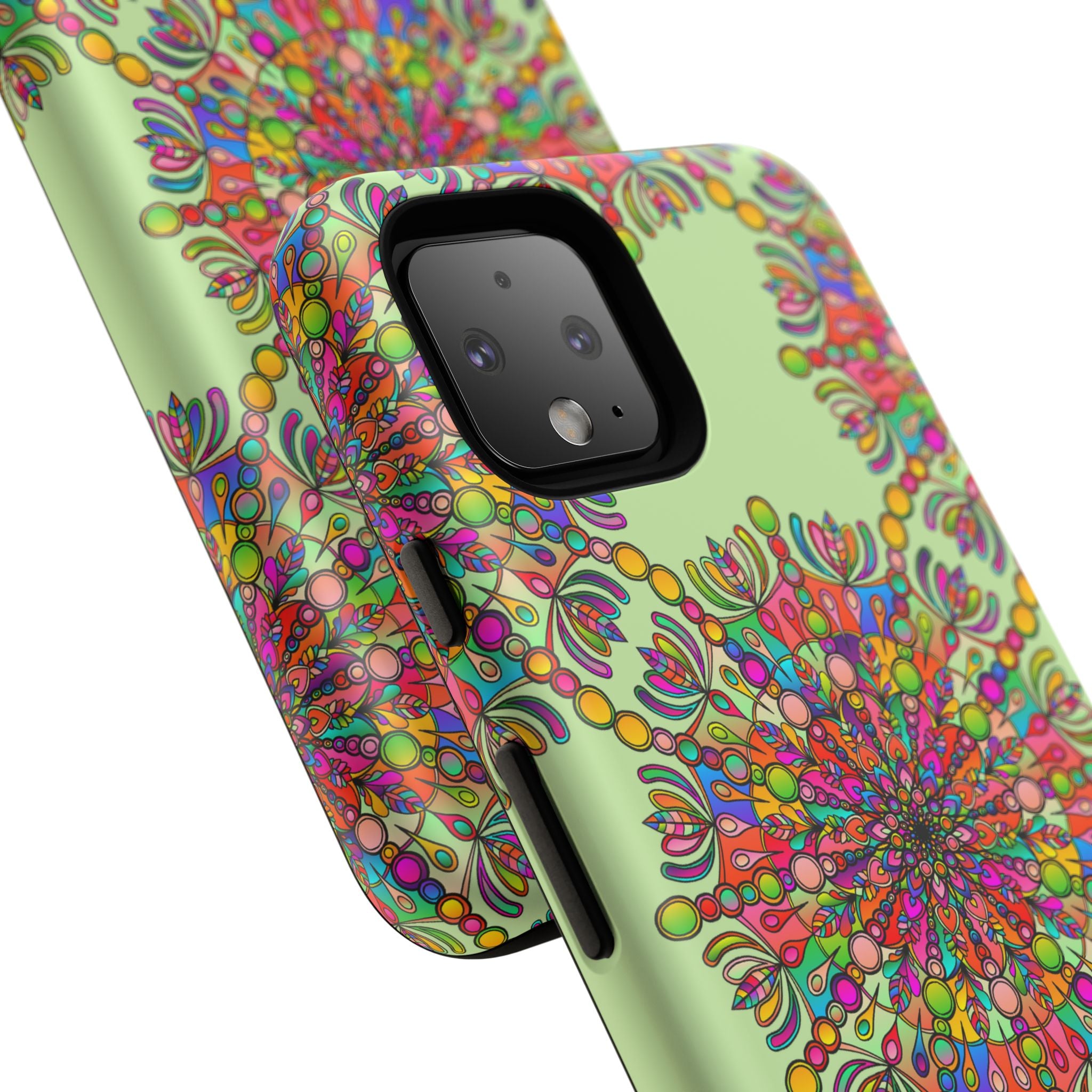 Custodia Vibrant Mandala per iPhone e Google Pixel | Custodie resistenti