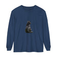Black Cat Mystique Long Sleeve T-Shirt in black with intricate feline design