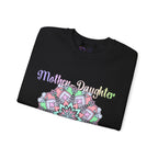 Felpa Girocollo Legame Madre-Figlia — Regalo di Famiglia Mandala Floreale