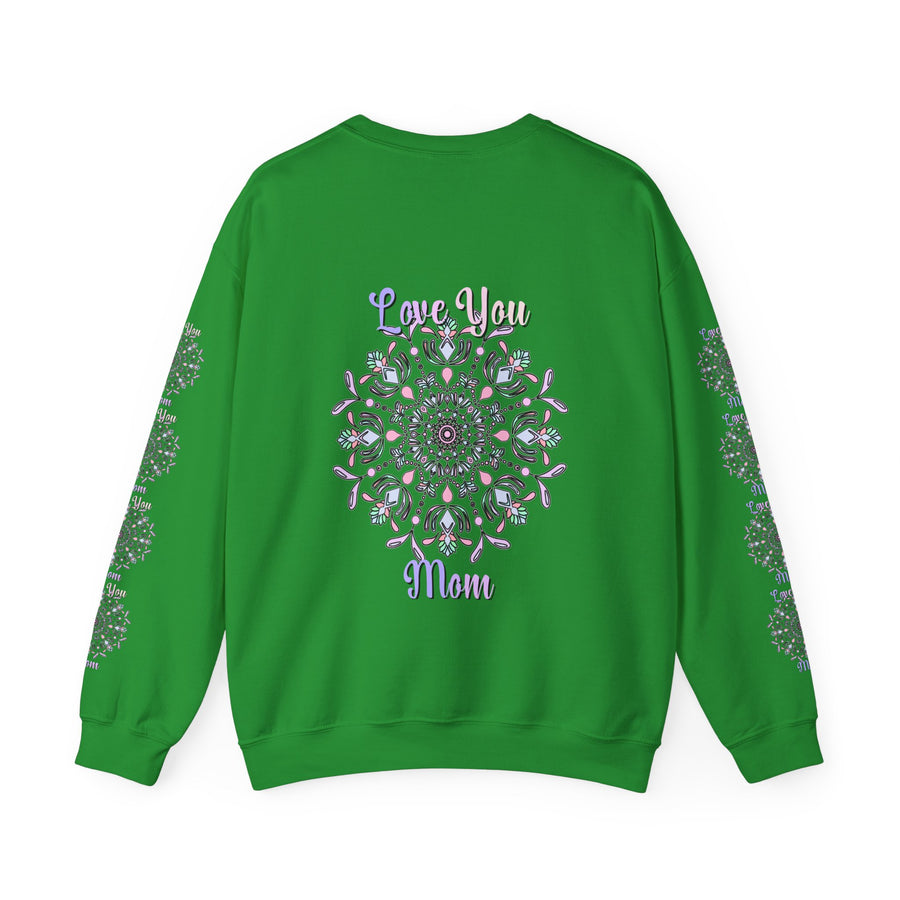 Mom Empowering Mandala Sweatshirt in Soft Pastel Hues