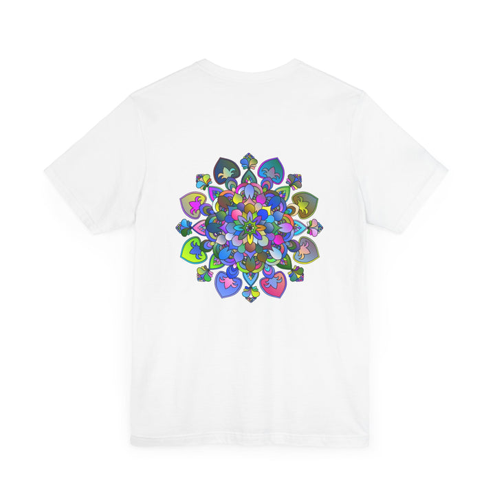 Intricate and colorful mandala tee promoting inner harmony