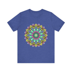 Colorful mandala peace t-shirt with spiritual art design for peaceful and stylish fashion statement