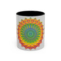  Beautifully detailed mandala design on ceramic coffee mug