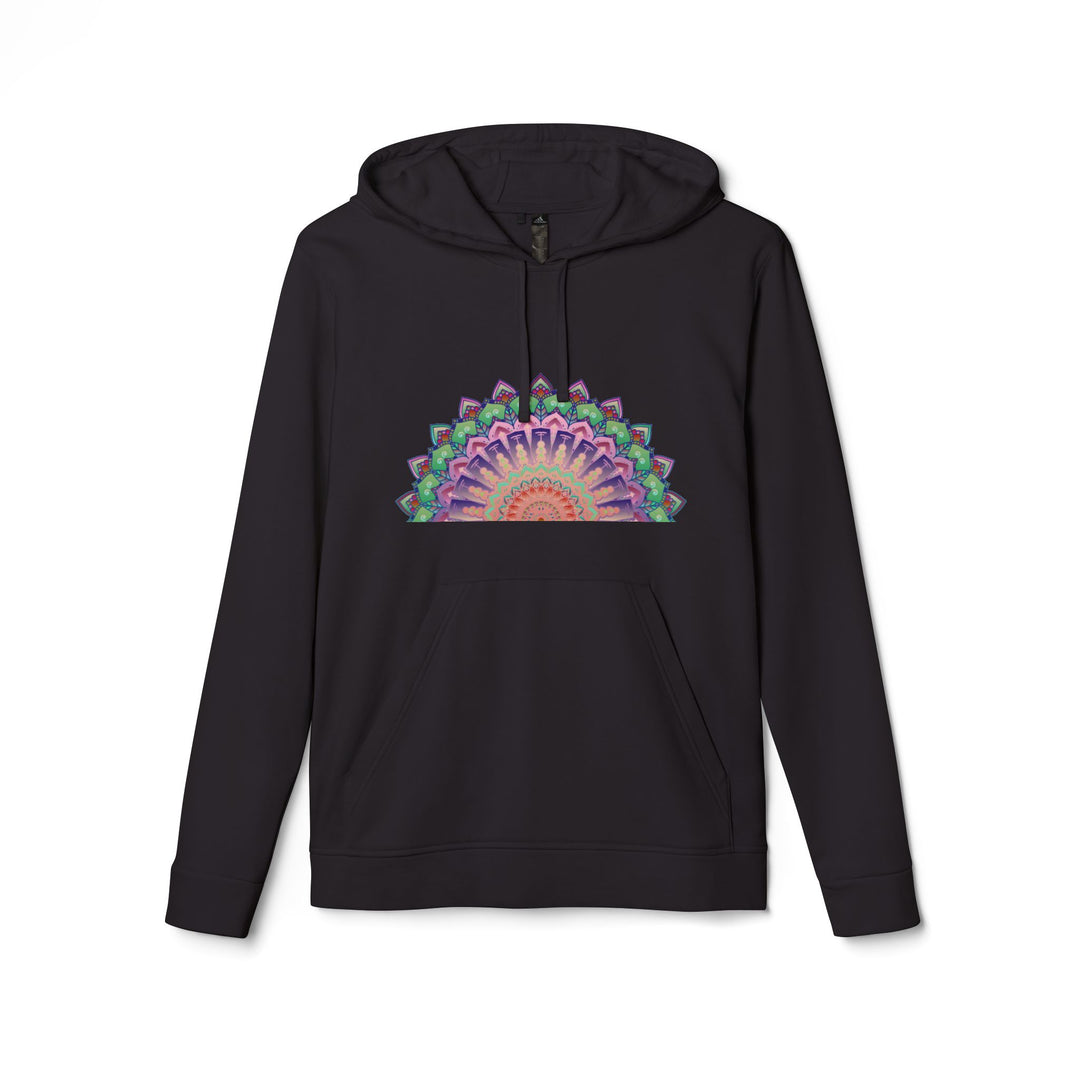 Colorful and cozy Pastel Mandala Fleece Hoodie by Adidas for women