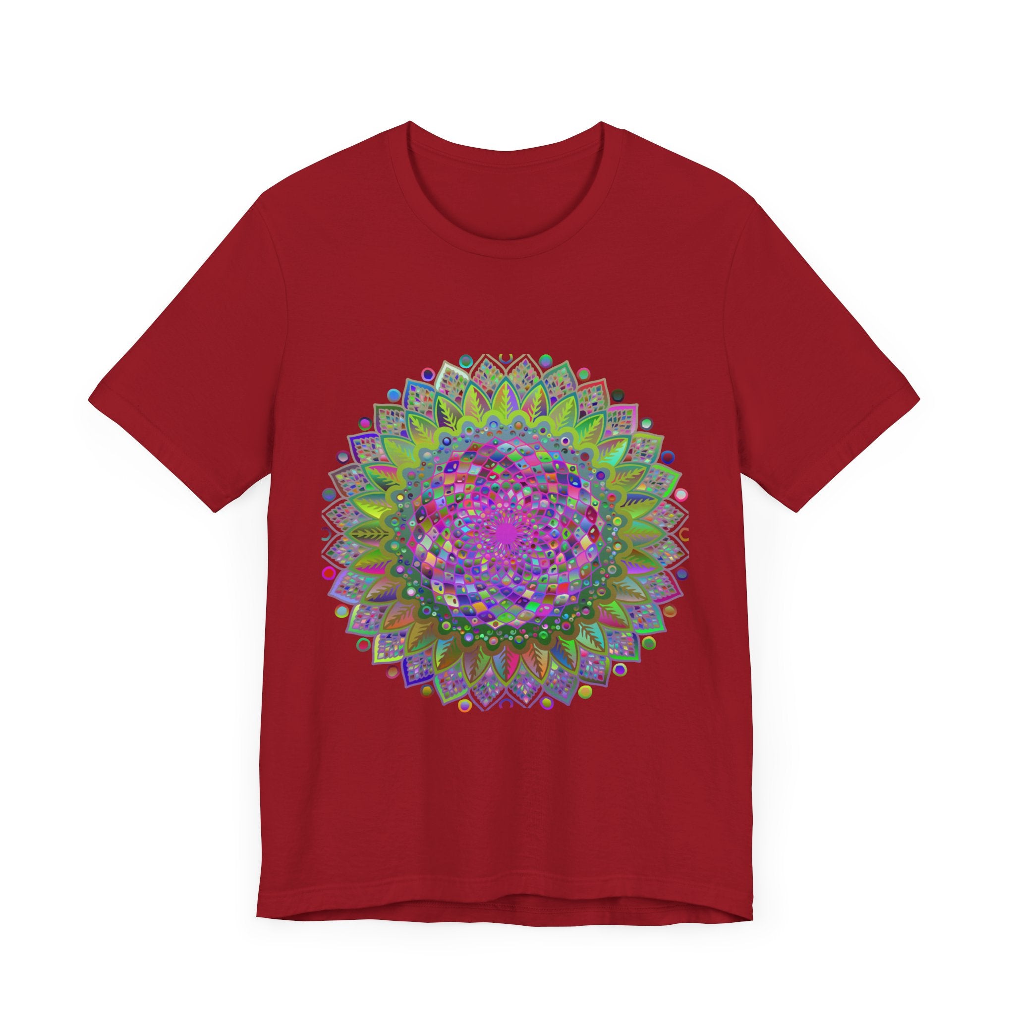 Vibrant Mandala Tee featuring colorful and intricate geometric art design