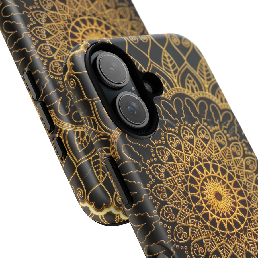 Mandala Gold Handyhülle — Robuste magnetische iPhone-Hülle