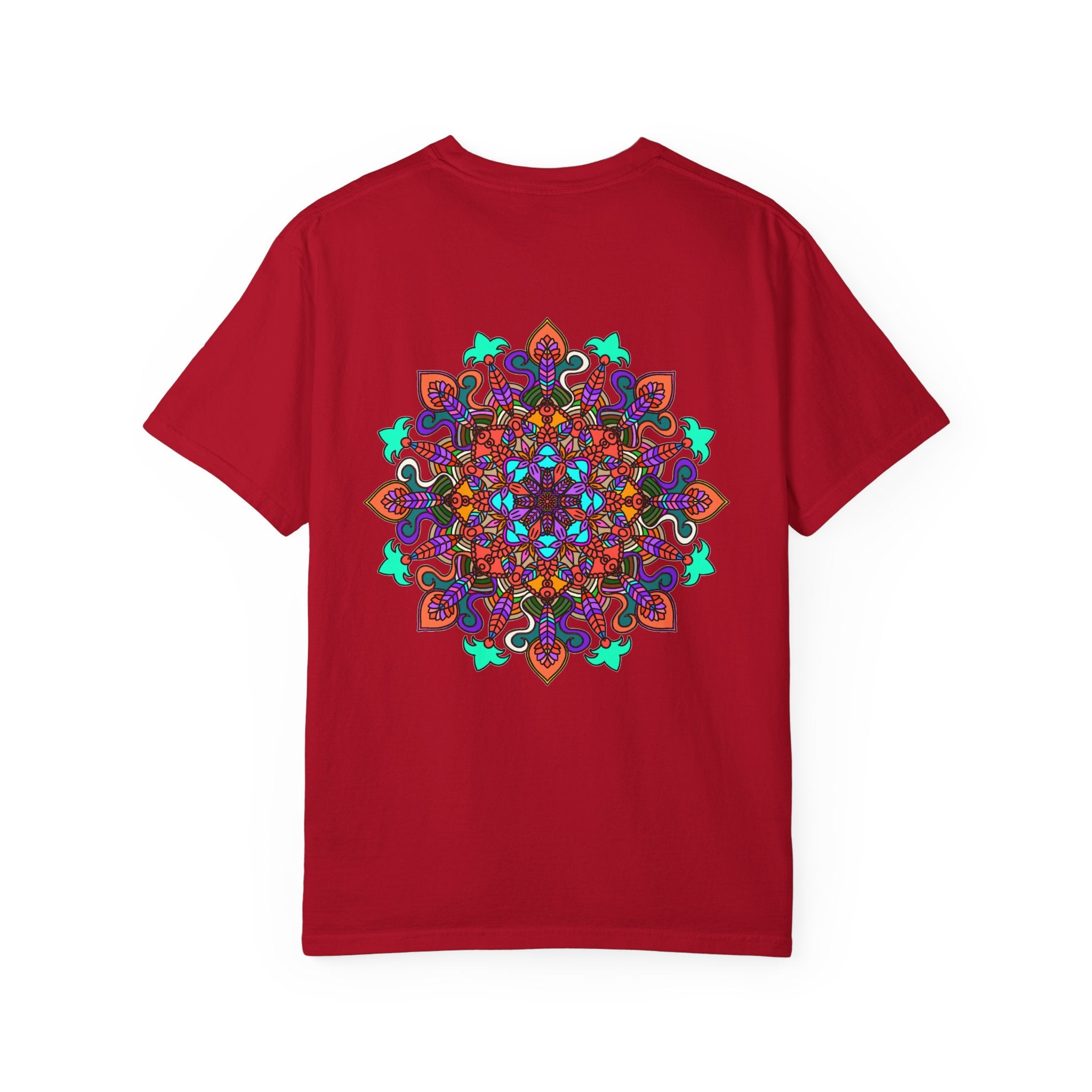 T-shirt con disegno mandala fatto a mano - 100% cotone