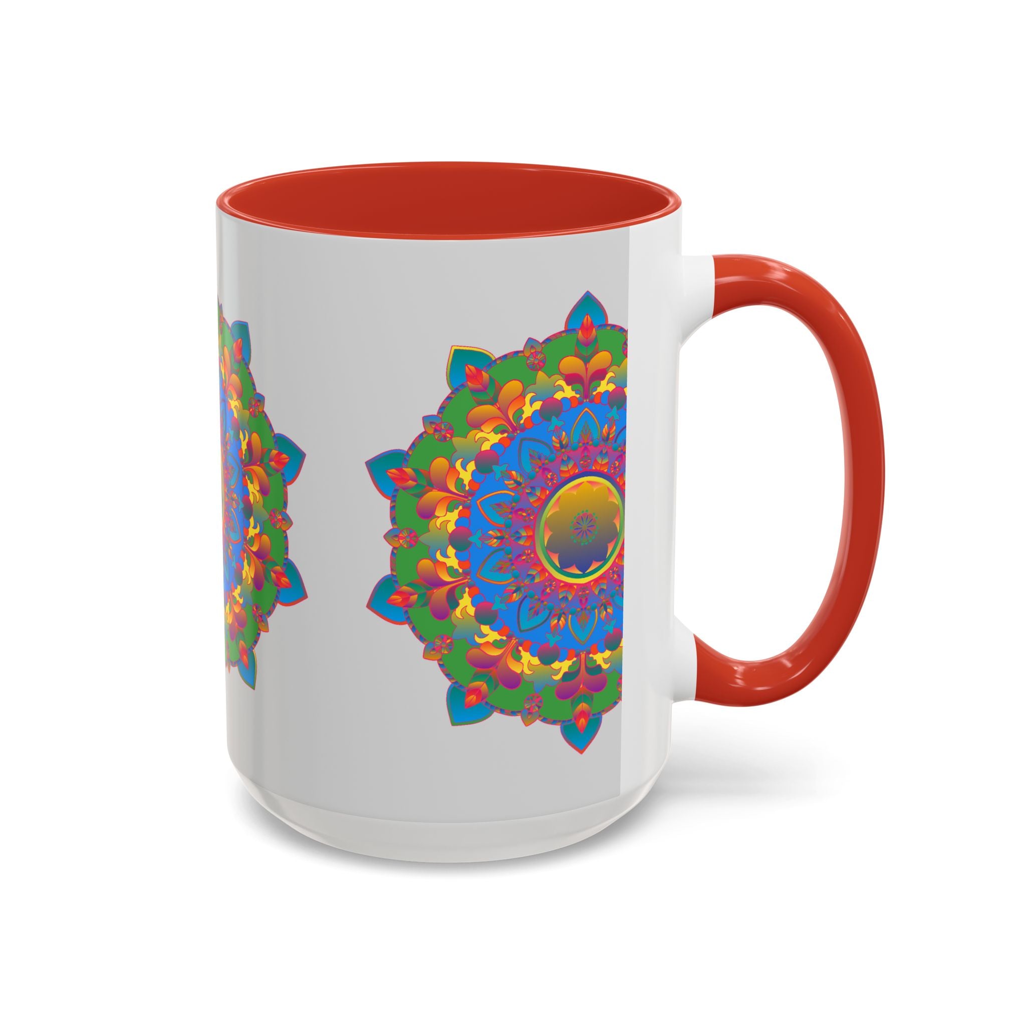 Mandala Flower Mug with Colorful and Intricate Design