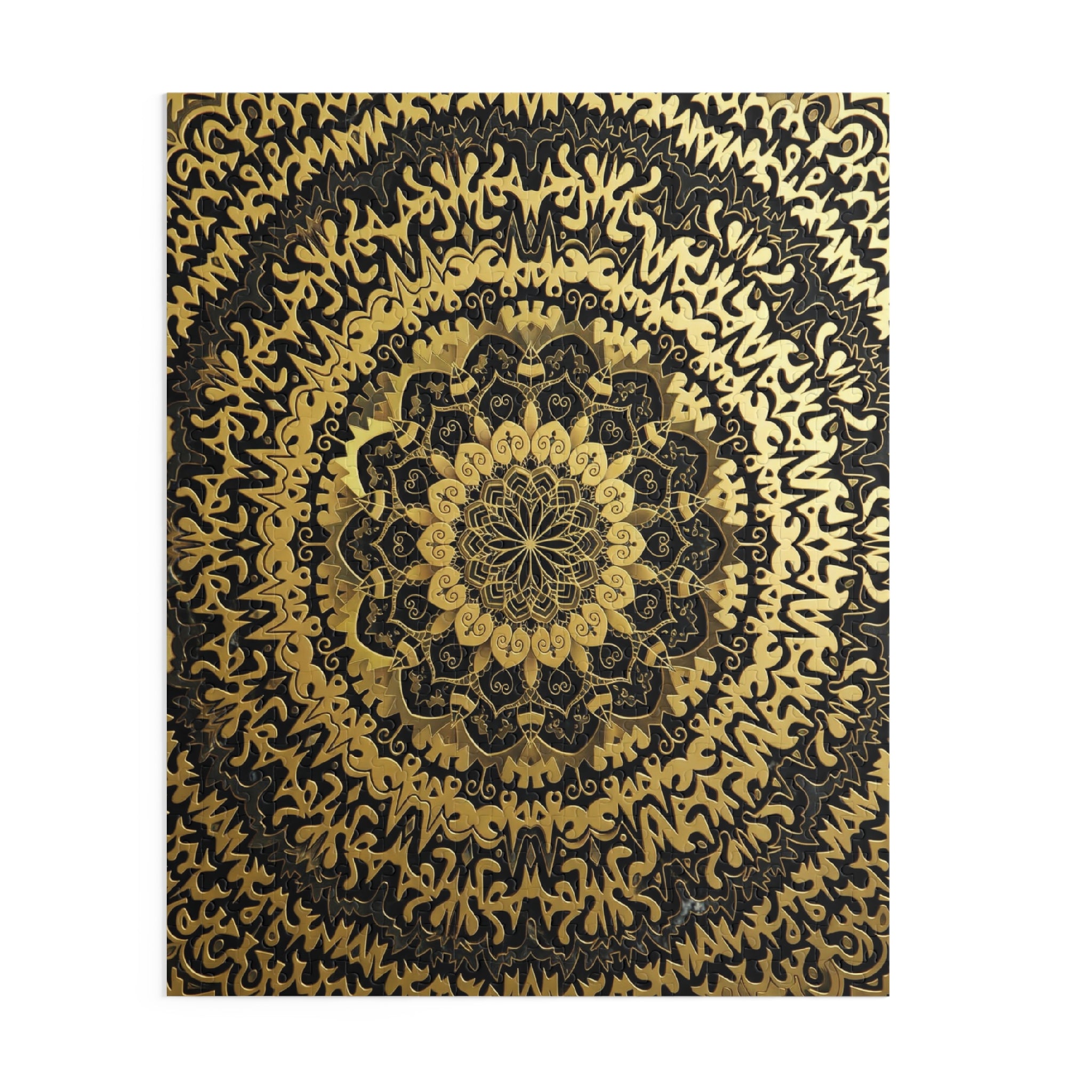 Mandala Gold & Black Puzzle (500-Piece)