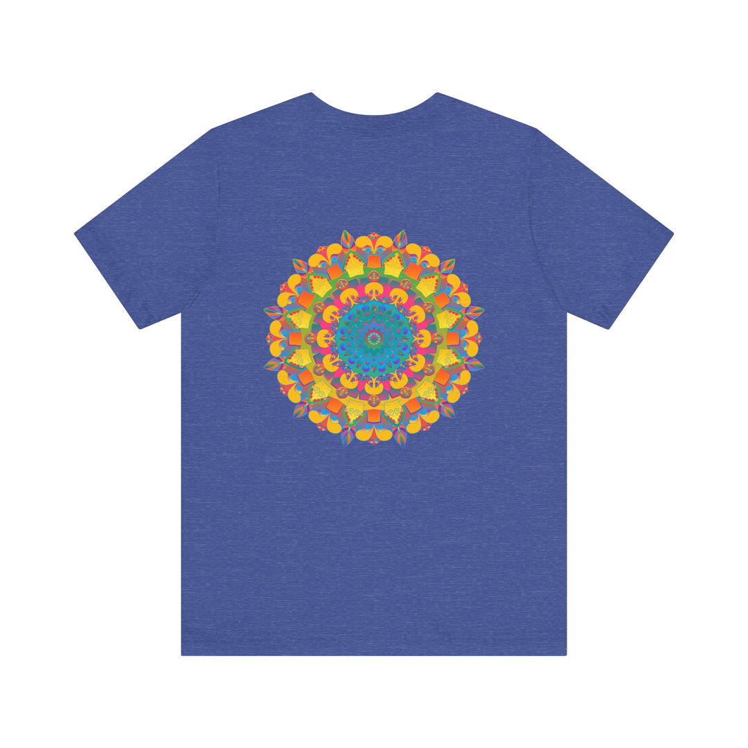 Colorful and eye-catching Vibrant Mandala T-Shirt featuring a beautiful design symbolizing peace and harmony