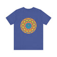 Colorful and eye-catching Vibrant Mandala T-Shirt featuring a beautiful design symbolizing peace and harmony