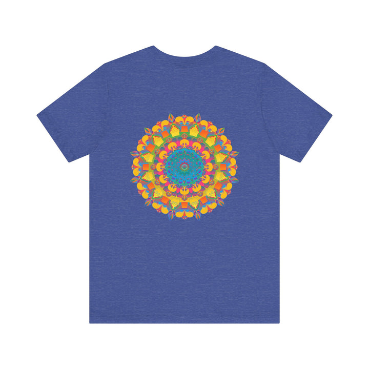 Colorful and eye-catching Vibrant Mandala T-Shirt featuring a beautiful design symbolizing peace and harmony