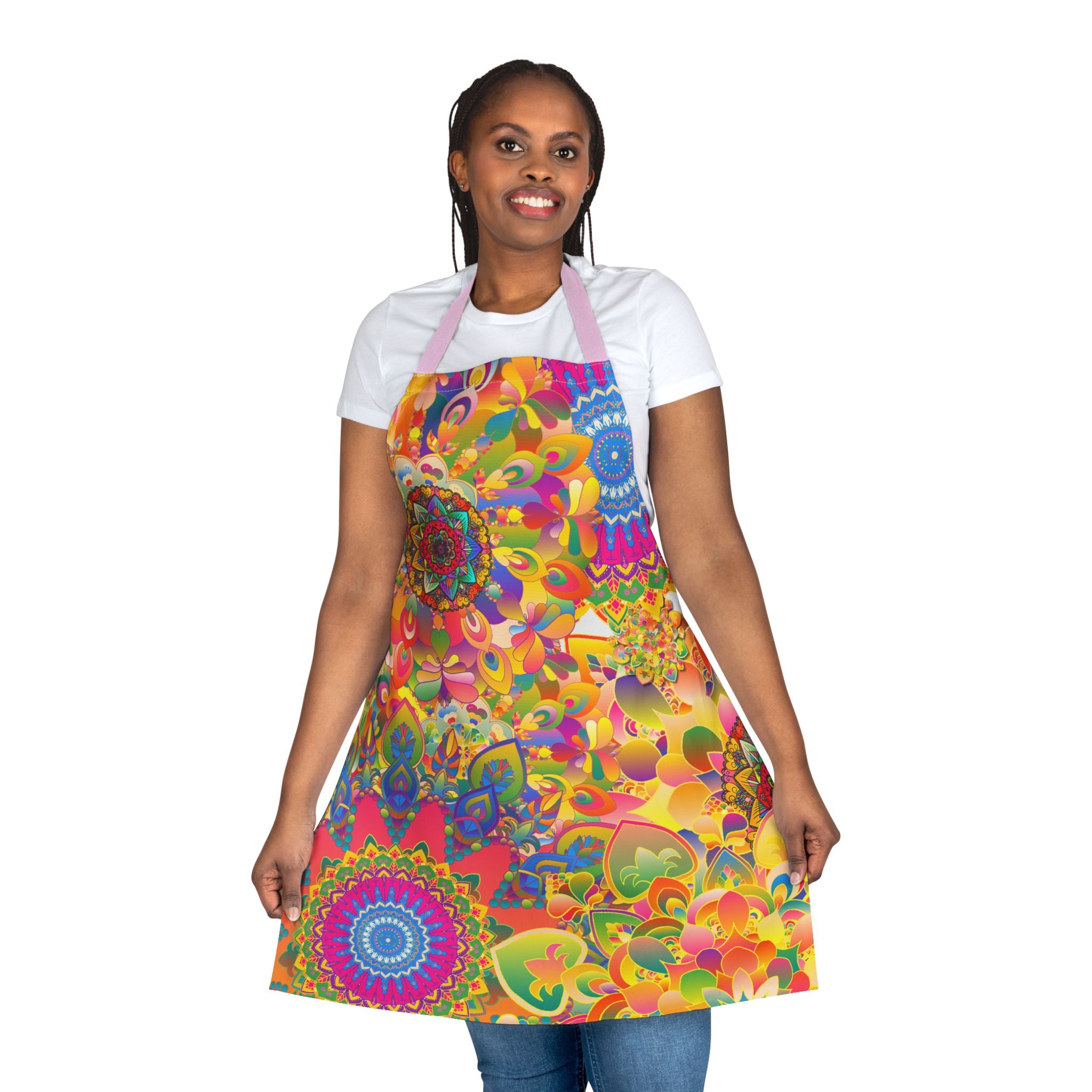 Psychedelic Floral Mandala Apron