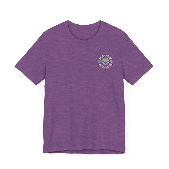 Vibrant Mandala T-Shirt featuring a colorful and intricate spiritual design representing peace and harmony, perfect for yoga and meditation enthusiasts