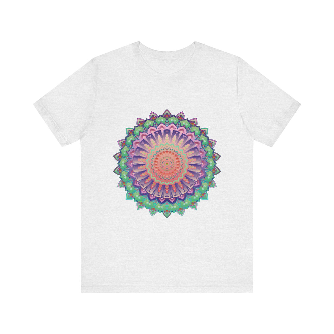 Vibrant Mandala Tee featuring a colorful and psychedelic design for a unique and eye-catching fashion statement