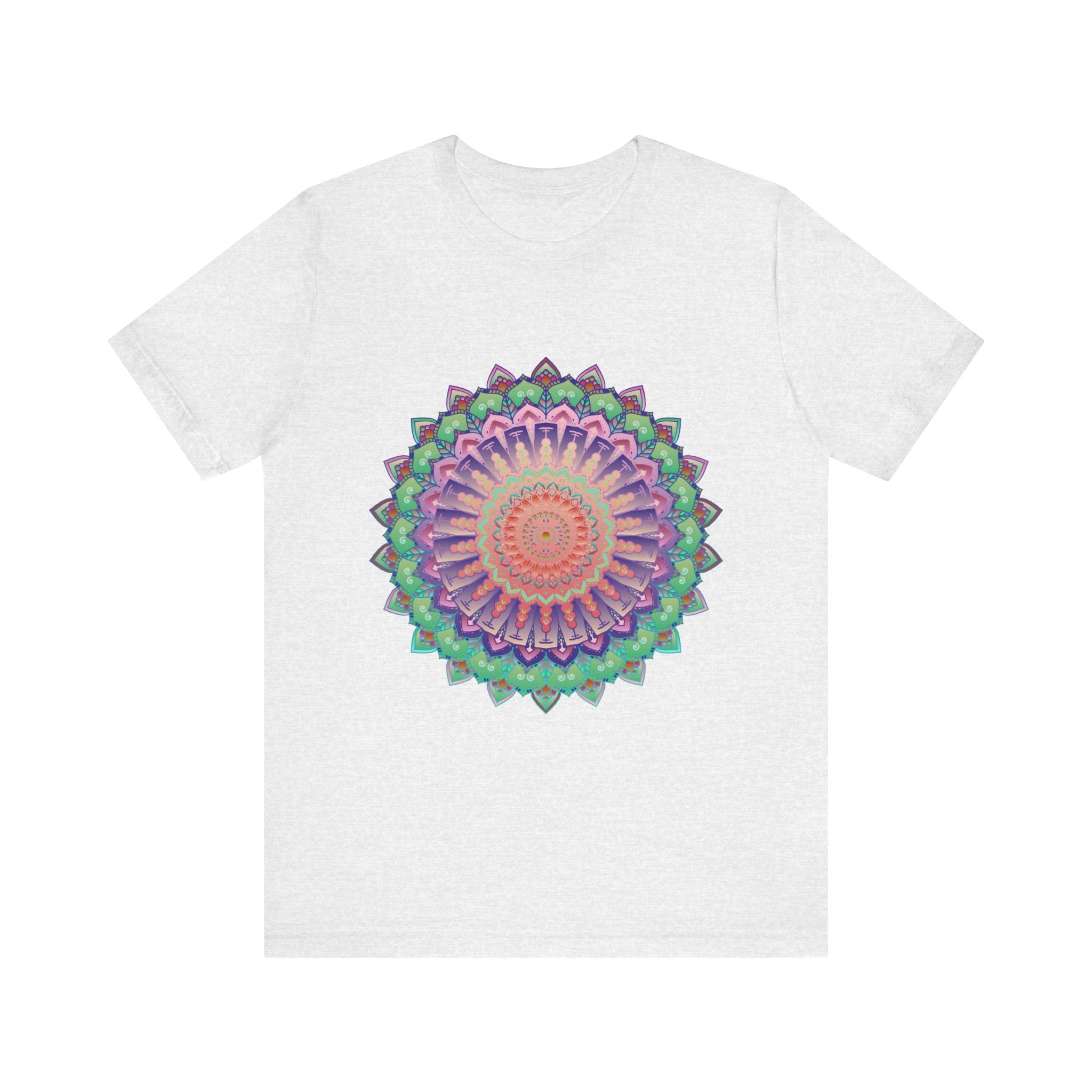 Vibrant Mandala Tee featuring a colorful and psychedelic design for a unique and eye-catching fashion statement