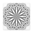 Handmade Mandala Art on Matte Canvas in Black & White