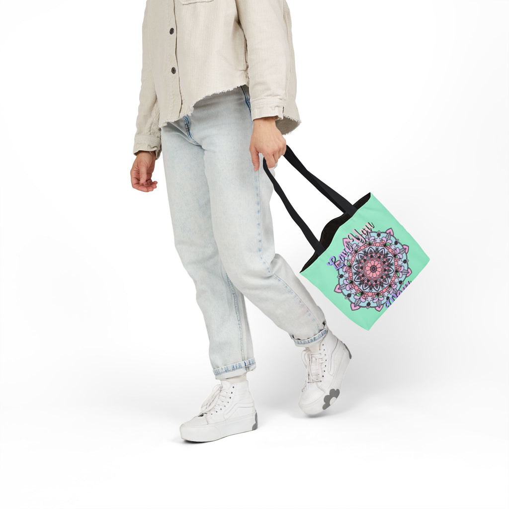 Mandala 'Love You Mom' Canvas Tote — Floral Mother's Day Gift Bag