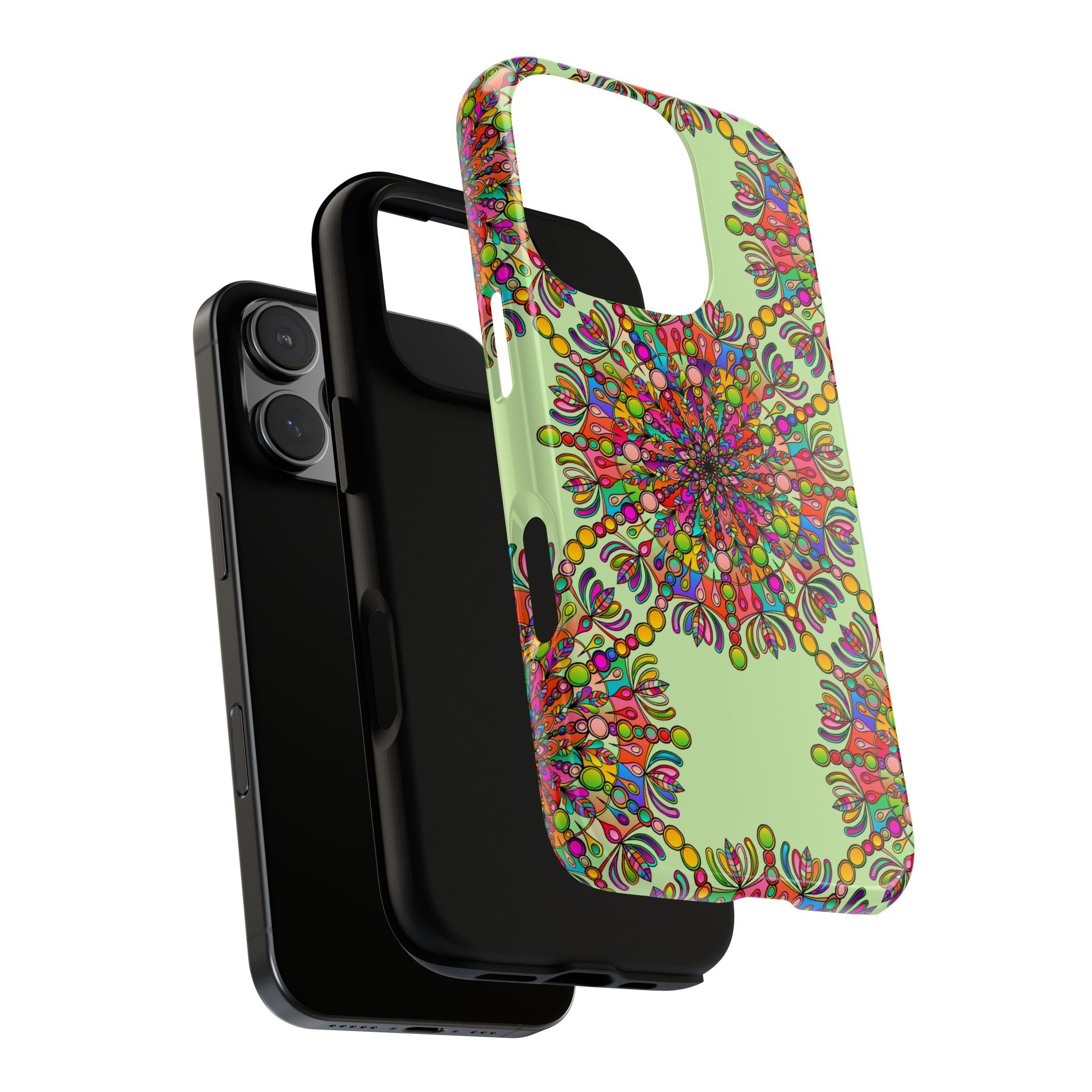 Custodia Vibrant Mandala per iPhone e Google Pixel | Custodie resistenti