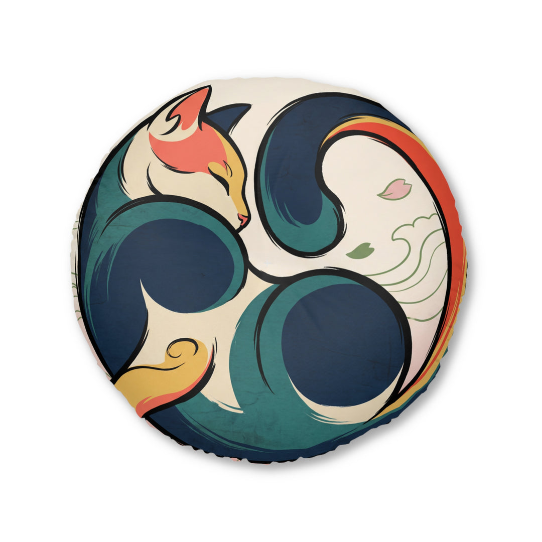 Gemütliches Katzen-Bodenkissen zum neuen Jahr