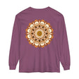 Black and white long sleeve t-shirt with detailed mandala pattern
