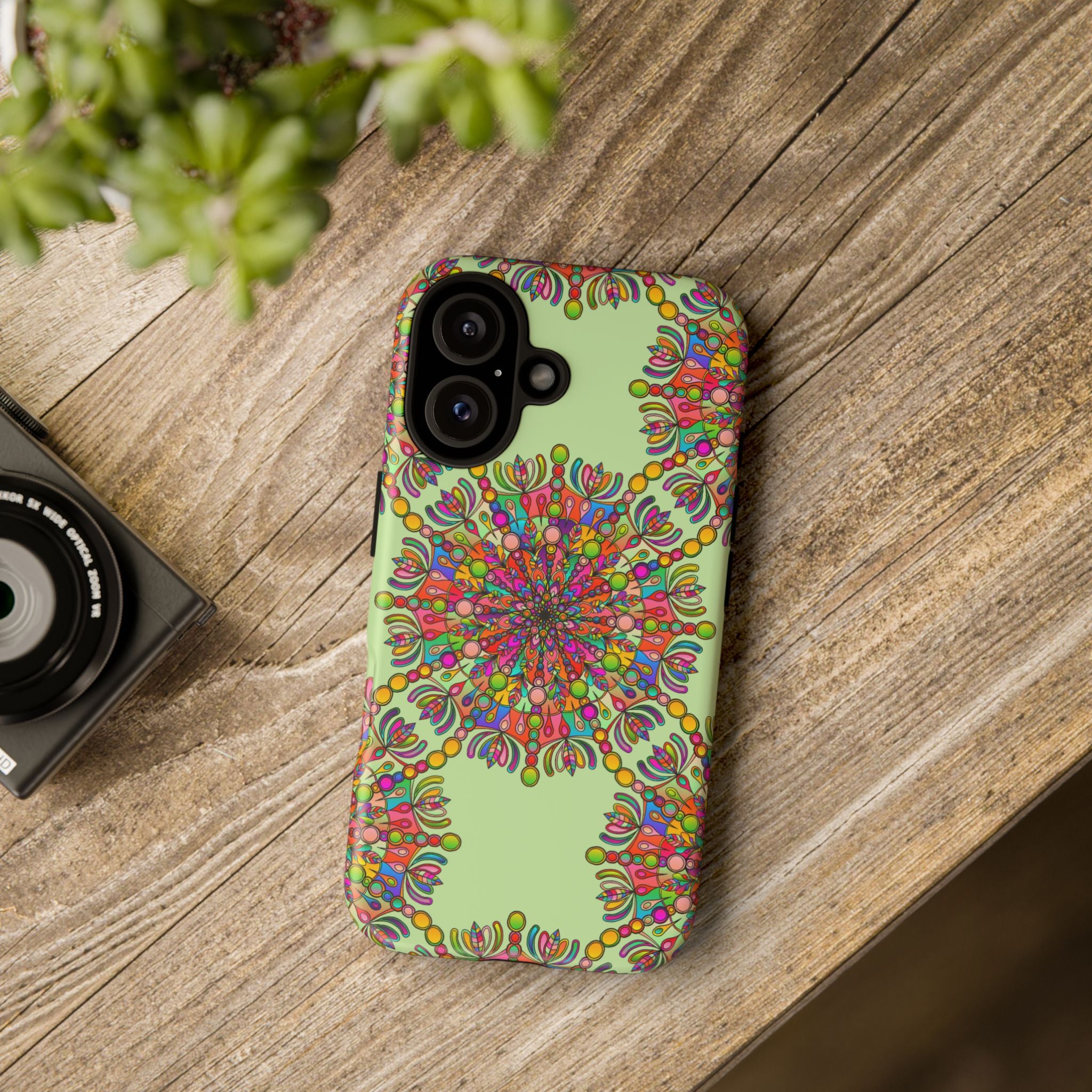 Custodia Vibrant Mandala per iPhone e Google Pixel | Custodie resistenti