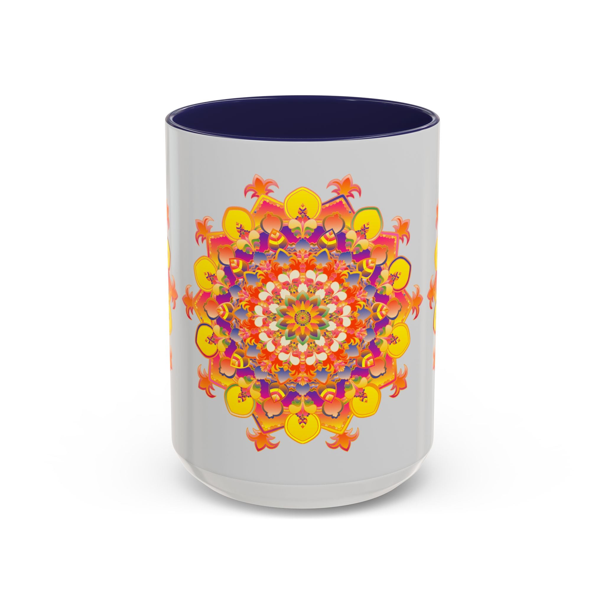 Vibrant Mandala Mug featuring intricate and colorful art perfect for coffee lovers and art enthusiasts alike