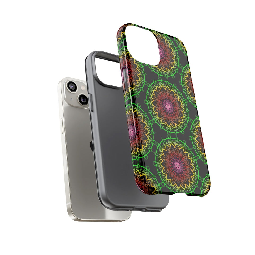 Artistic Mandala Phone Case with Bold Patterns and Modern Flair