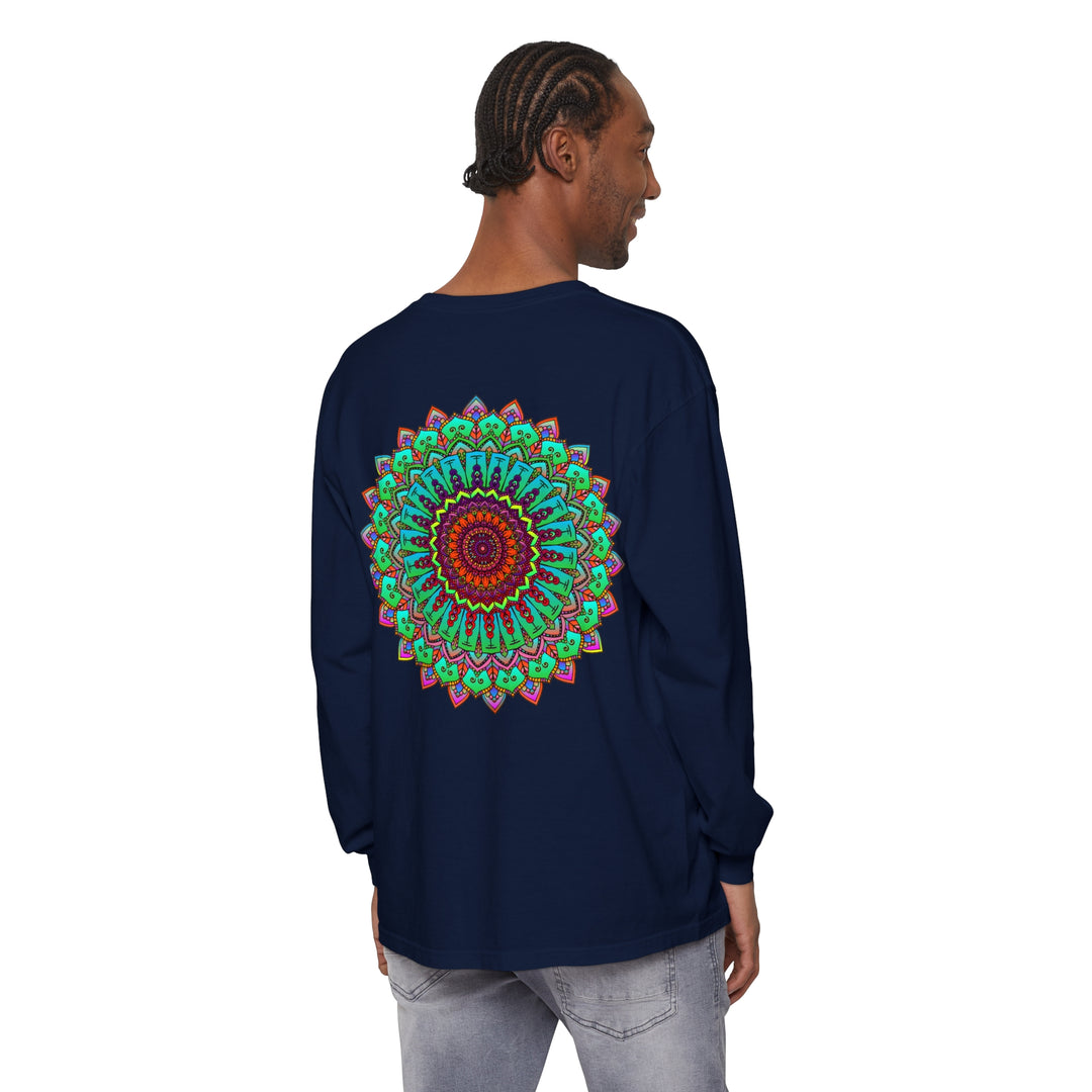 Vibrant Mandala Long Sleeve T-Shirt - Spiritual Art 32