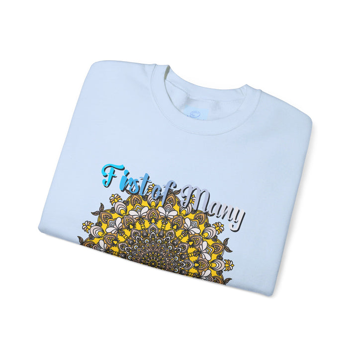 First Year Wedding Anniversary Gift - Unisex Heavy Blend™ Crewneck Sweatshirt with 'First of Many, Paper Anniversary' Design