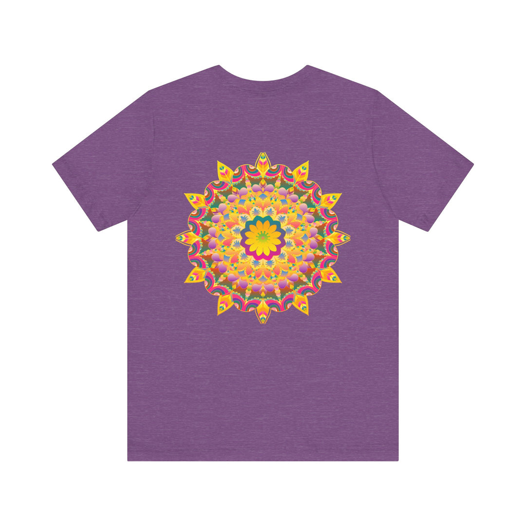 Vibrant mandala tee with intricate design and peaceful color palette