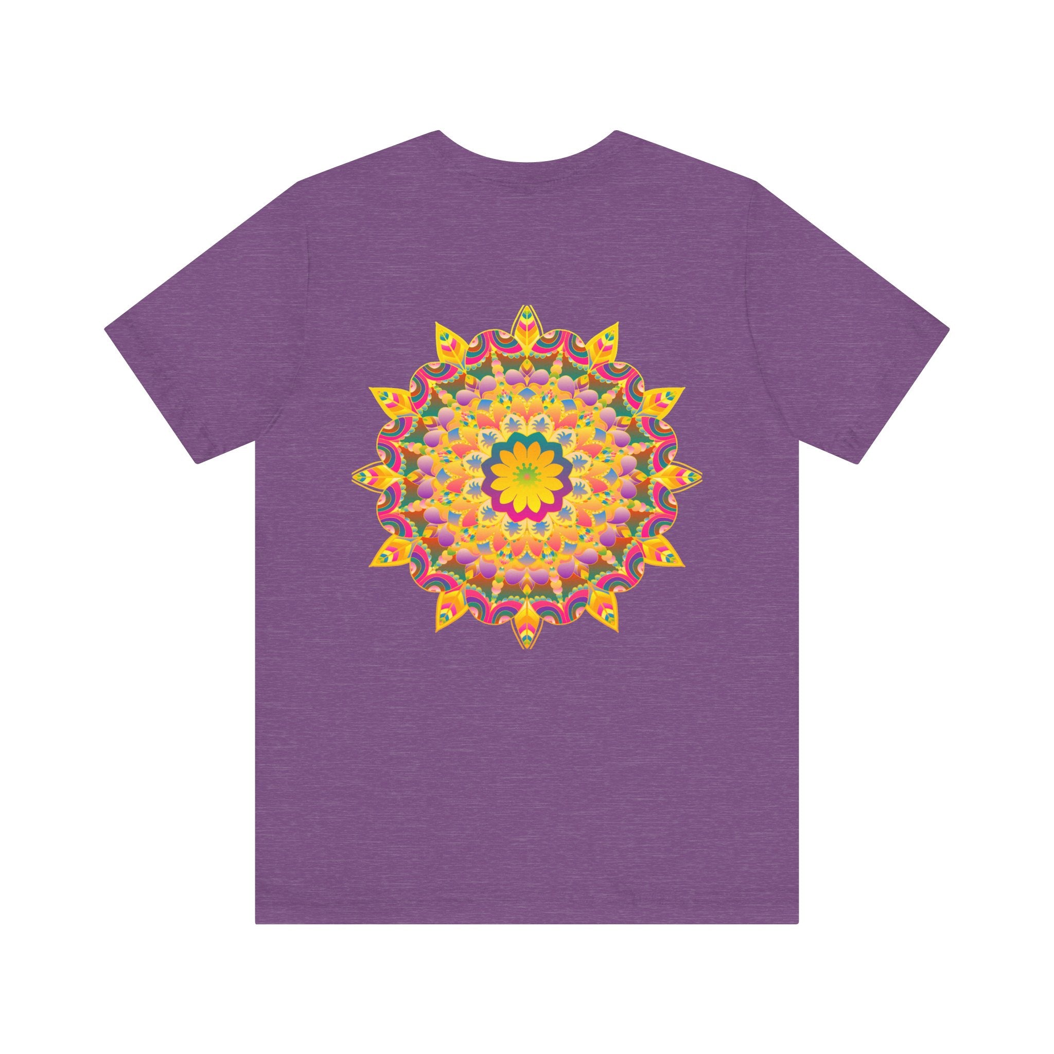 Vibrant mandala tee with intricate design and peaceful color palette