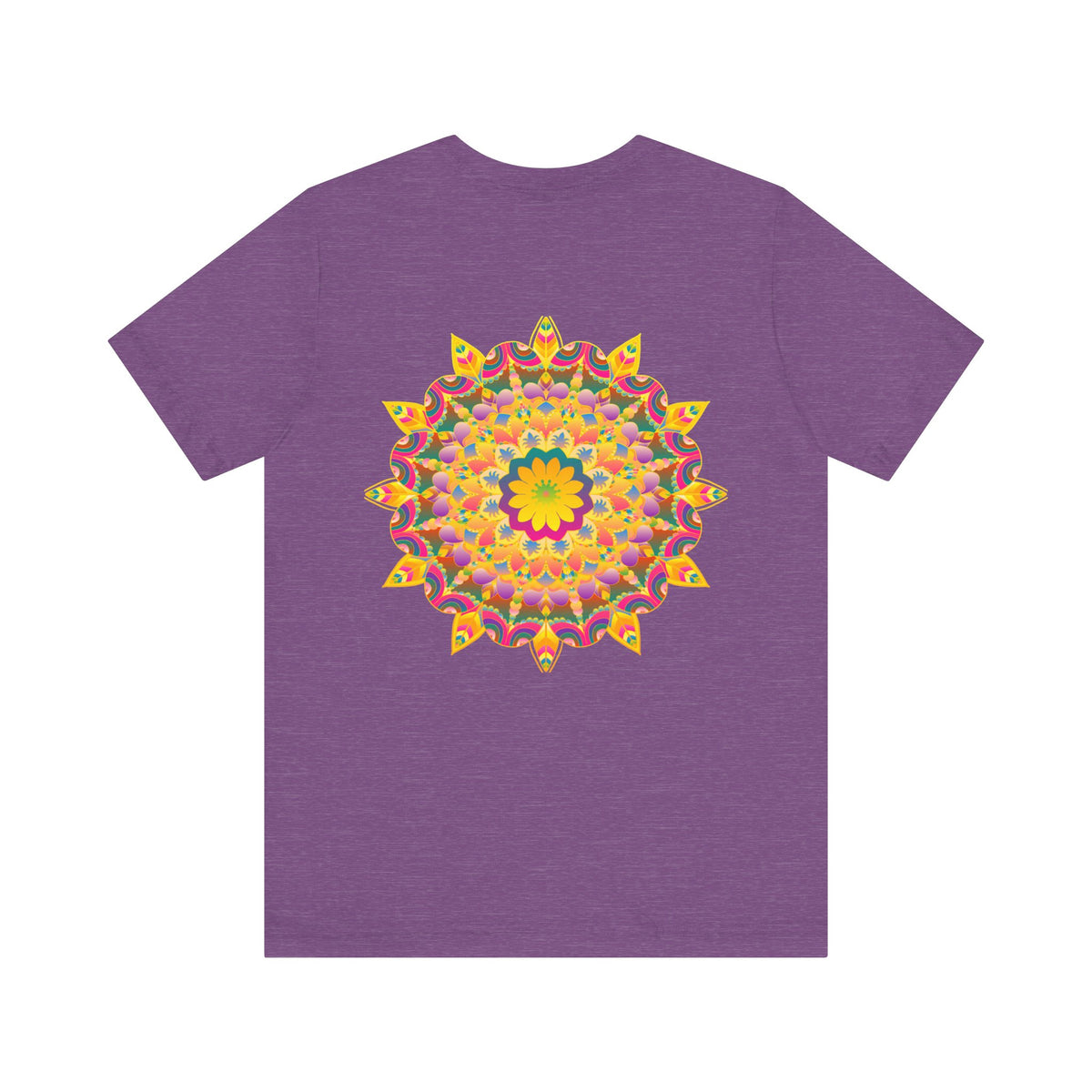 Vibrant mandala tee with intricate design and peaceful color palette