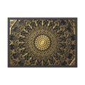 Majestätische Stille – Schwarz-Gold Luxus-Poster mit Rahmen