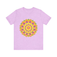 Colorful Vibrant Mandala Tee with Spiritual Art Design, Perfect for Yogis and Meditation Enthusiasts, Available in Various Sizes and Colors