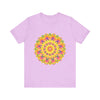 Colorful Vibrant Mandala Tee with Spiritual Art Design, Perfect for Yogis and Meditation Enthusiasts, Available in Various Sizes and Colors