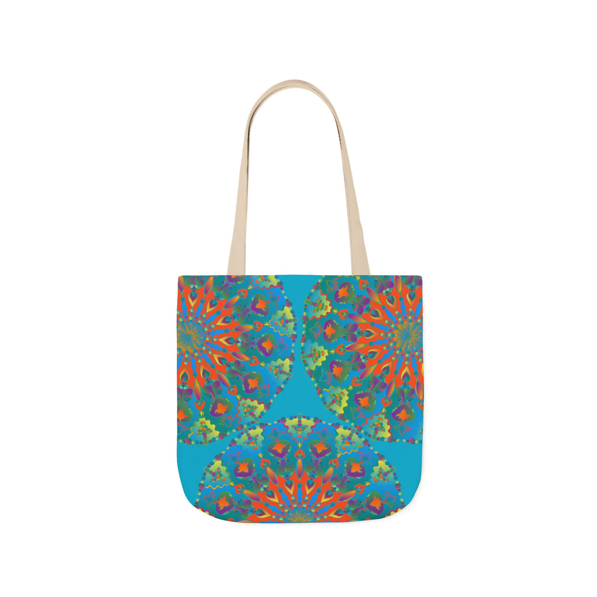 Canvas Tote Bag in Bright Tropical Colors for Summer Fun