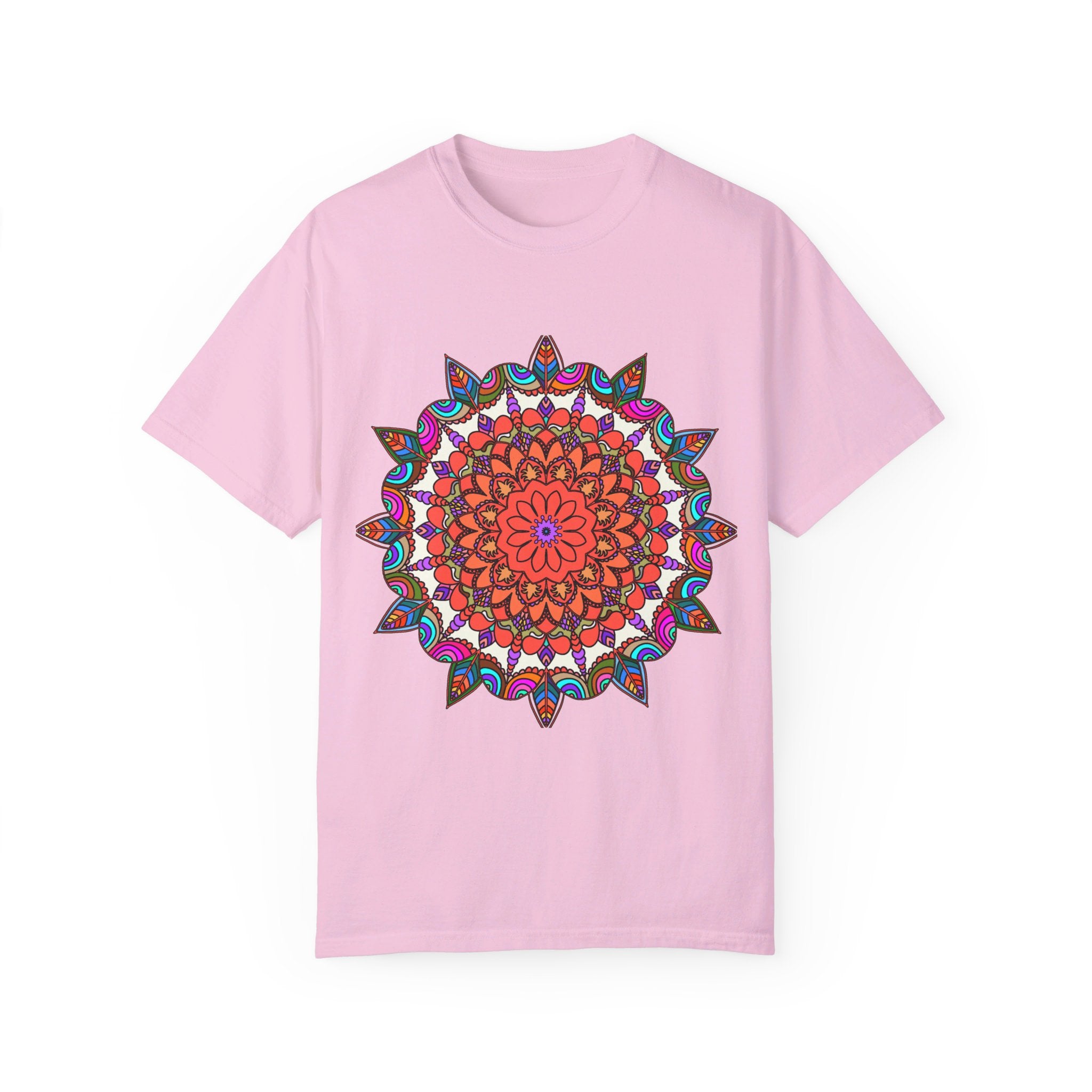 Soft and durable 100% Ring-Spun Cotton T-Shirt with Mandala design