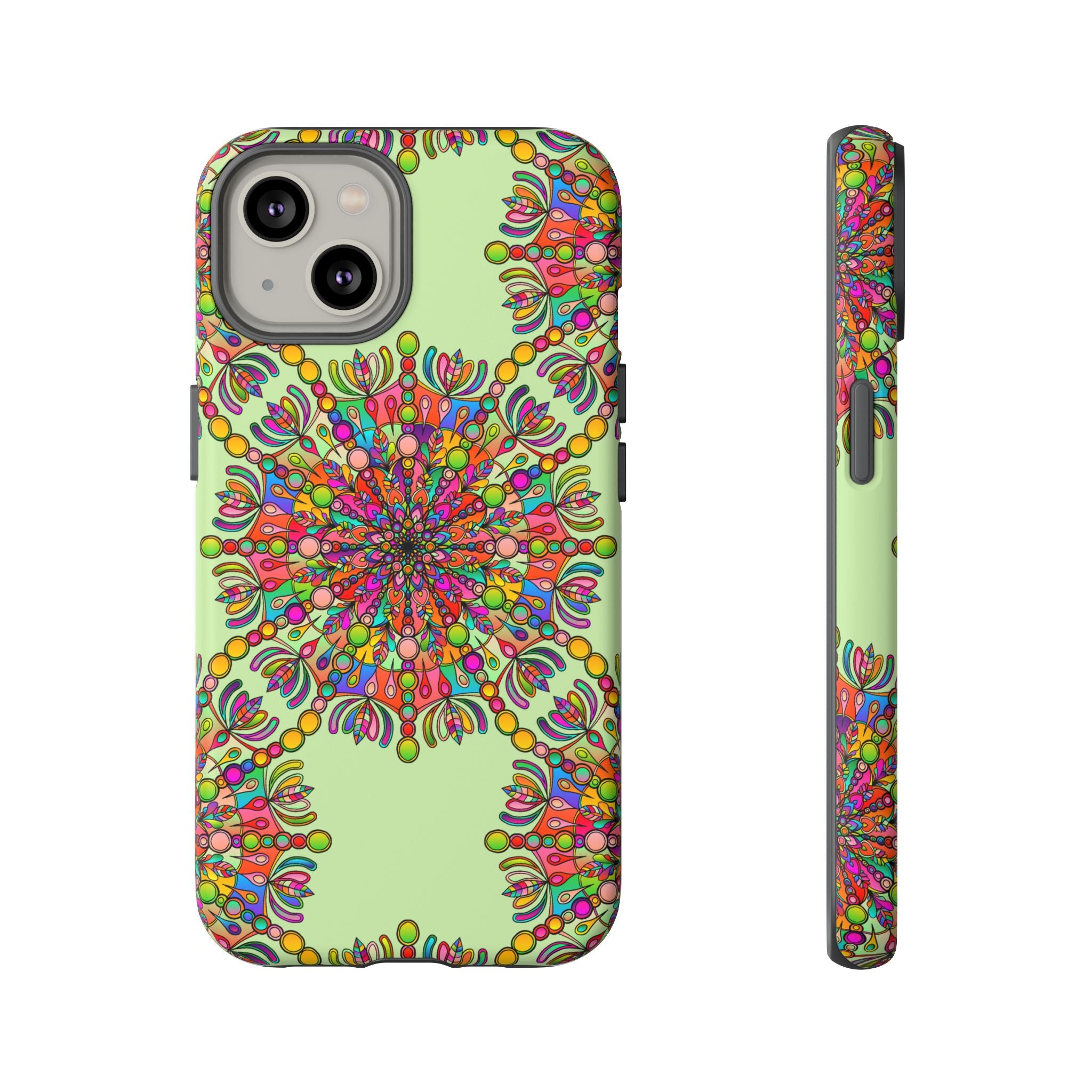 Custodia Vibrant Mandala per iPhone e Google Pixel | Custodie resistenti