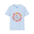 Colorful floral mandala design with a motivational quote on a comfortable cotton t-shirt for women