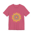 Beautiful and colorful floral mandala tee with vibrant and eye-catching design