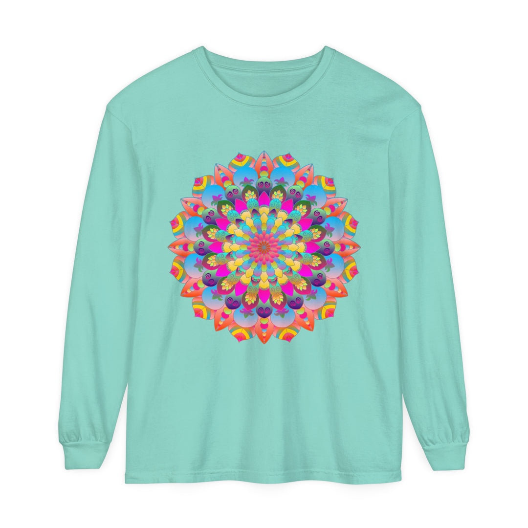 Colorful Mandala Long Sleeve T-Shirt - Psychedelic Art 17