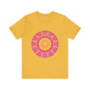 Vibrant Mandala T-Shirt featuring a colorful and symmetrical design, perfect for adding a pop of color to your wardrobe